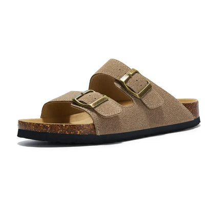 Suede Slippers Sand