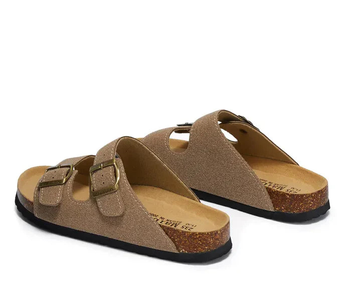 Suede Slippers Sand