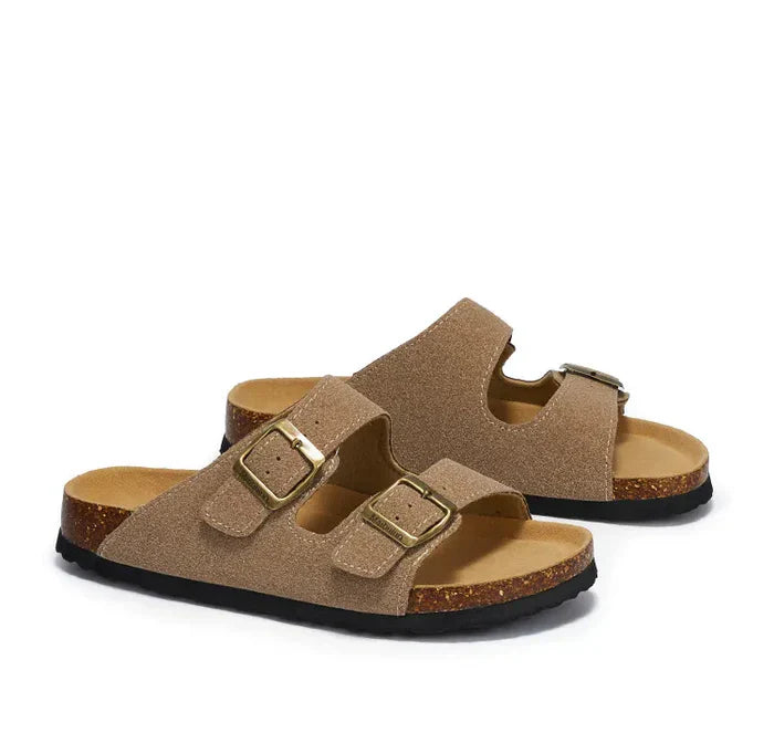 Suede Slippers Sand