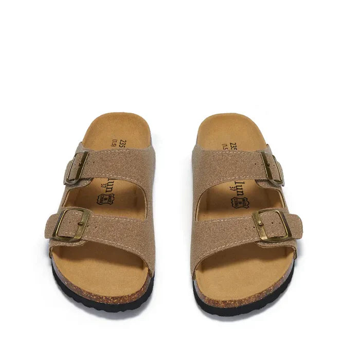 Suede Slippers Sand
