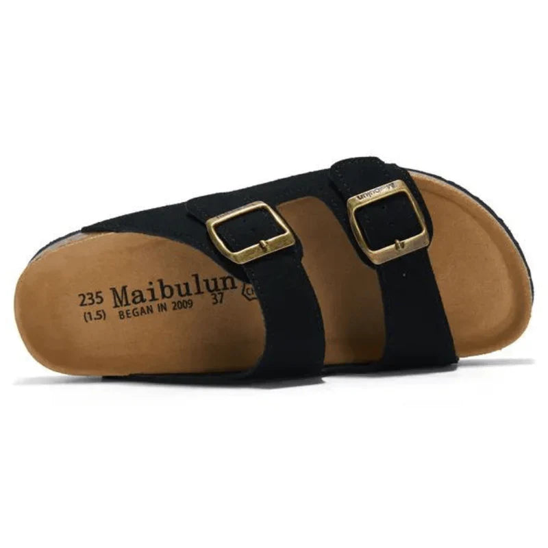 Suede Slippers Black