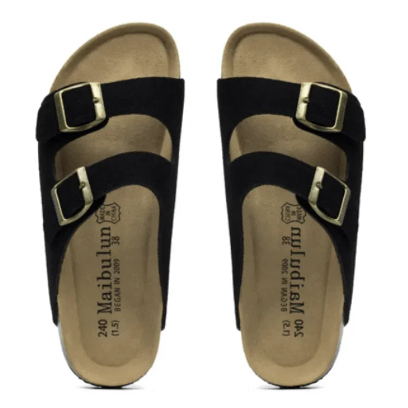 Suede Slippers Black