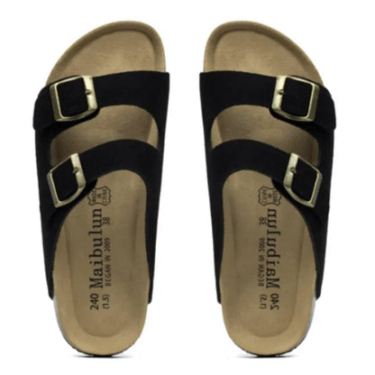 Suede Slippers Black