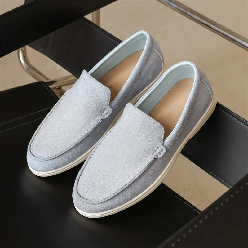 Mr. Old Premium Suede Loafers | Sky Blue