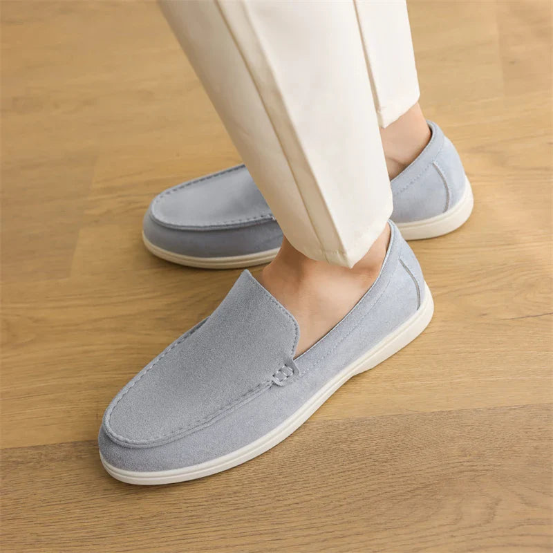 Mr. Old Premium Suede Loafers | Sky Blue